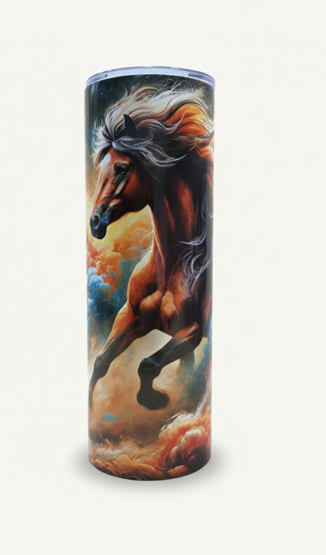 20oz Skinny Tumblers Horses