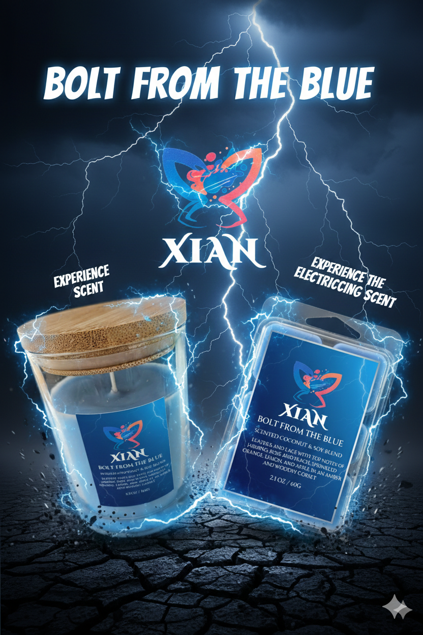 XiAn Handmade Candles & Wax Melts "Bolt from the Blue"