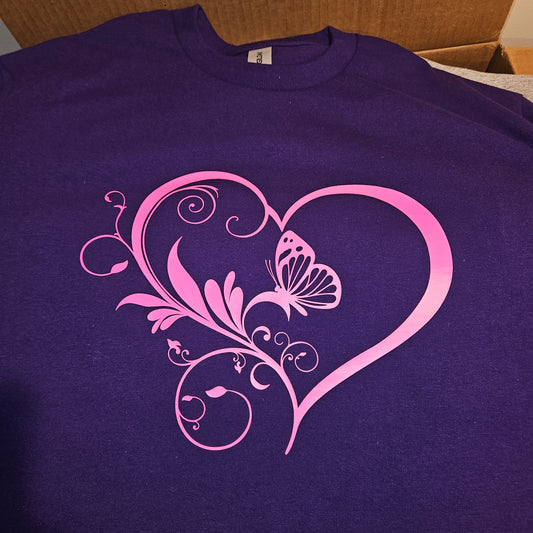 XiAn Butterfly/Heart Custom T-Shirt