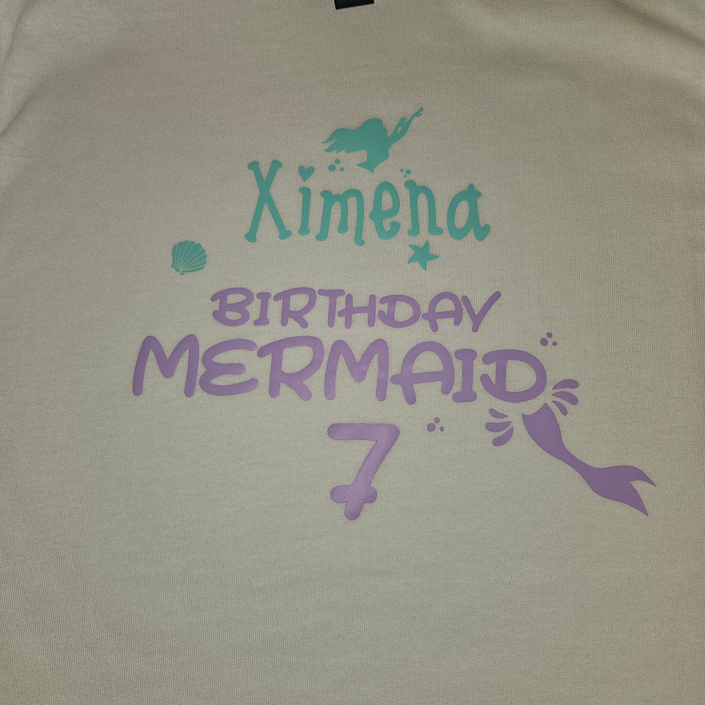 XiAn Custom Mermaid Birthday Theme T-Shirts