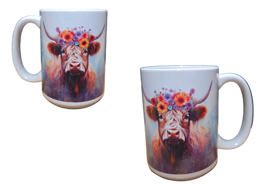 XiAn Custom 15oz Mugs Highland Cow